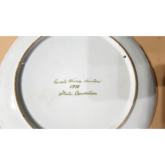 Vintage Set Of 4 Hand Painted Signed By‎ Artist By Ruth Brooks Porcelain Plates - Picture 14 of 16